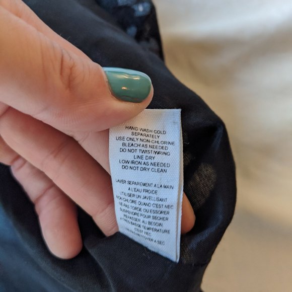 Free People Vintage Black Floral Large Mini Skirt - Picture 8 of 8